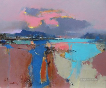 風景 Painting - プロクトン湖キャロンの抽象的な海の風景